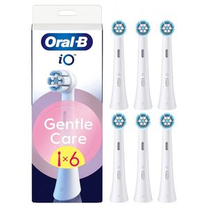 Oral-B iO Gentle Care tandbørstehoveder, 6-pak - hvide