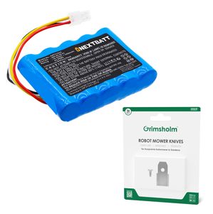 Batteri till Husqvarna Automower 315X m.fl. + robotgräsklipparknivar (36-pack)