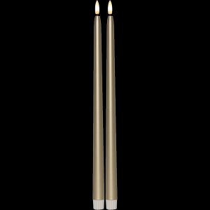 Star Trading LED antikt lys Flamme Metal 39 cm, 2-pak - guld