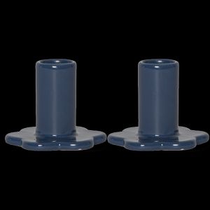 Star Trading ljushållare 2-pack Bloom – blå