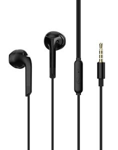 Exibel in-ear hodetelefoner med ledning og mikrofon 3,5 mm - Svart