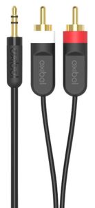 Exibel RCA-lydkabel stereo til dobbel RCA, 1,5 m