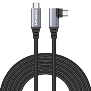 NEXTBATT USB-C - USB-C -kulmakaapeli 60W 3A 5Gbps 5m