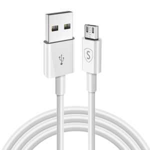 SiGN Snabbladdningskabel Micro-USB till Galaxy S6/S7, 5V, 2.1A, 1.2m - Vit