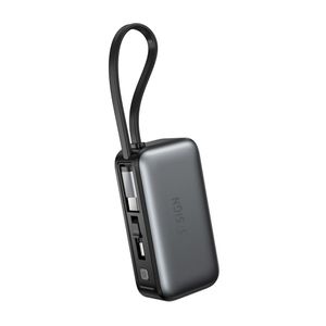 SiGN 5000mAh Powerbank Snabbladdning med Inbyggd USB-C-kabel