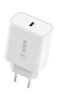 SiGN 40W laturi USB-C PD pikalataus MacBook Airille, iPhonelle ja muille - valkoinen