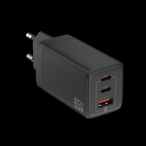 SiGN GaN Ultra 65W 2xUSB-C & 1xUSB-A Snabbladdare - Svart