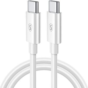 SiGN USB-C hurtigladekabel 240W, 1m - Hvit