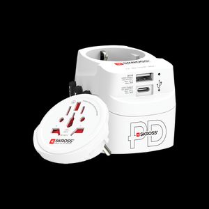 SKROSS PRO Light universal reiseadapter med USB-A/USB-C 30W PD