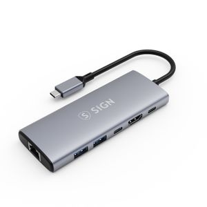 SiGN HUB USB-C auf USB-A / USB-C / HDMI / RJ45