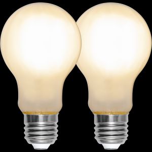 LED-lampa E27 A60 Frosted 2-pack