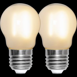 LED-pære E27 G45 matteret 2-pak