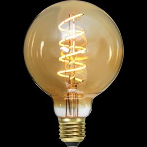 LED-lampe E27 G95 Decoled Spiral Amber