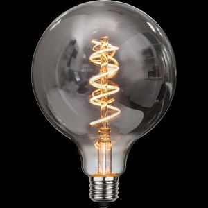 LED-pære E27 G125 Affarvet spiralrøg