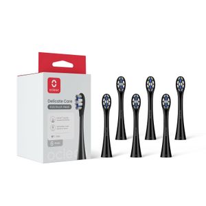 Oclean Kids -harjaspää, 6 kpl - musta