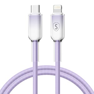SiGN Dynamic Series USB-C - Lightning -kaapeli 2.4 A, 1m - Violetti