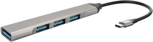 4Smarts USB-C-keskitin 4x USB-A-laturiin - tähtiharmaa