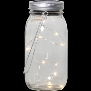 Star Trading solcellslykta Jamjar – transparent