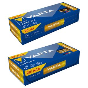 VARTA Longlife Alkaline Batterier 20x AA & 20x AAA
