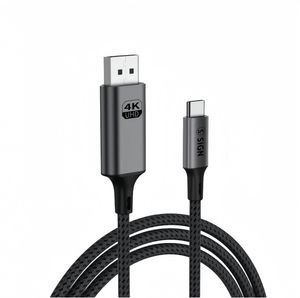 SiGN USB-C - DisplayPort -kaapeli 4K@60Hz, 2m - musta