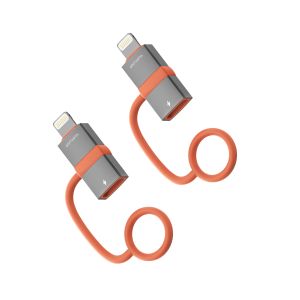 4Smarts USB-C till Lightning Adapter Set 27W PD, 2-pack – Grå