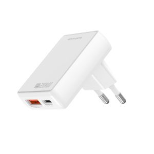 4Smarts Vegglader FlatPlug Duos 20W GaN – USB-C/USB-A – Hvit