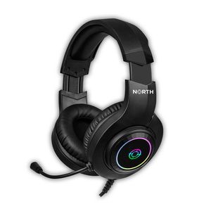 NORTH H100 Gaming-headset Over-ear RGB – Svart