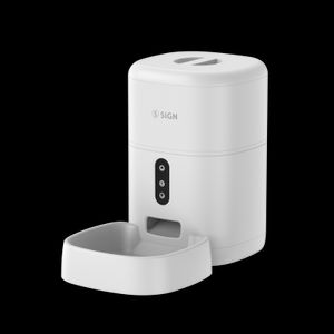 SiGN älykäs automaattinen ruokinta-automaatti koirille ja kissoille 4L – valkoinen