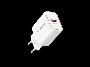 SiGN Snabbladdare USB-A QC 3.0, 18W, 3A - Vit
