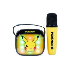 Pokémon Popsing -karaoke-kaiutin mikrofonilla ja LED-valolla - Pikachu