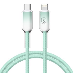 SiGN Dynamic Series USB-C - Lightning -kaapeli 2.4 A, 1 m – Vihreä