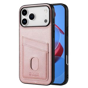 AZNS iPhone 18 Pro Skal i PU-läder - Roséguld