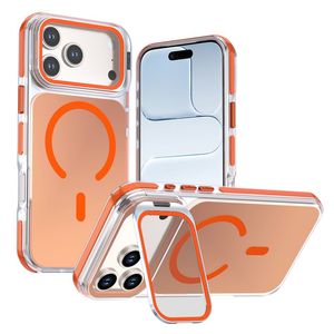 iPhone 18 Pro/17 Pro MagSafe Kuori jalustalla - Oranssi