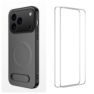 iPhone 18 Pro Kulfiber MagSafe-cover med 2x skærmbeskyttelse - Orange