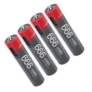 YESIDO YP98 AAA Uppladdningsbara Batterier 4-pack – USB-C, 666mWh