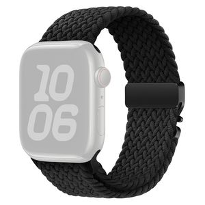 Apple Watch 49/46/45/44/42mm Urrem Flettet Nylon – Sort