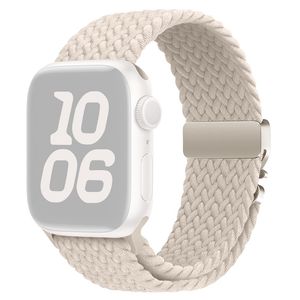 Apple Watch 49/46/45/44/42 mm flettet nylonurrem – beige