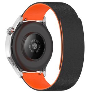 Samsung Galaxy Watch/Garmin Forerunner m.fl Silikon Klockarmband - Svart/Orange