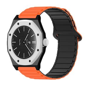 Swatch Royal Pop silikon klokkerem med deksel – oransje/svart