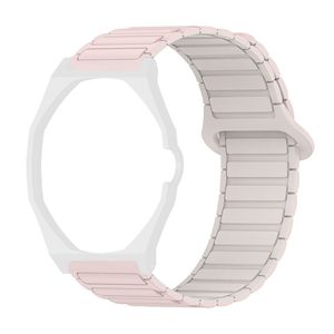 Swatch Royal Pop silikon klokkerem med deksel – rosa/hvit