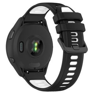 Samsung Galaxy Watch/Garmin Vivomove/Venu etc. Klockarmband Silikon – Svart/Vit