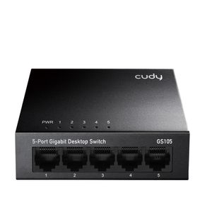 Cudy GS105 5-portars gigabitswitch – svart