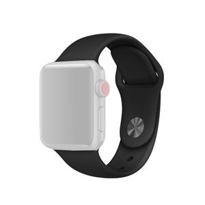 Apple Watch 49/46/45/44/42mm Urrem Silikone S/M – Sort
