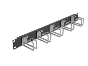 Delock 19" kabelhåndteringspanel - sort