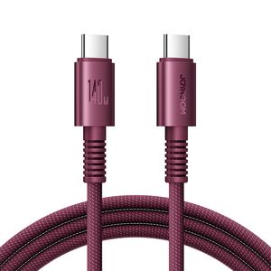 Joyroom AC40 USB-C Snabbladdning & datakabel 140W 480mbps, 1m – Dark Cherry
