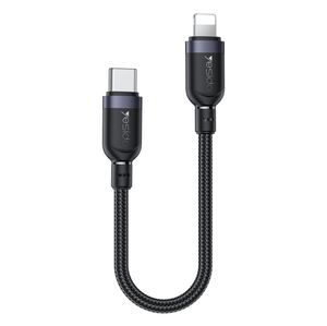 Yesido CA188 USB-C til USB-C-kabel 60 W hurtiglading 0,3 m – svart