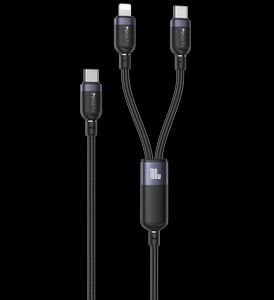 Yesido 2-in-1 USB-C - USB-C / Lightning -latauspöytä 100W, 1,2m