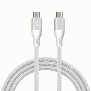 SiGN USB-C - USB-C -kaapeli 60W PD, 3m - Valkoinen