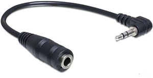 Delock lydkabel stereo 2,5 mm vinklet til 3,5 mm – sort