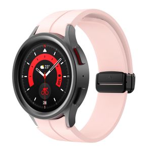Samsung Galaxy Watch 7/6/5 -kellonranneke silikonimagneetilla – Vaaleanpunainen